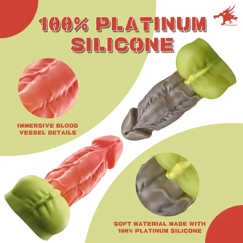 Miniatura 3 de Nothosaur Hogge - Consolador anal de silicona de platino grueso de 7.4 pulgadas con fuerte ventosa, juguete sexual realista para punto G y juego
