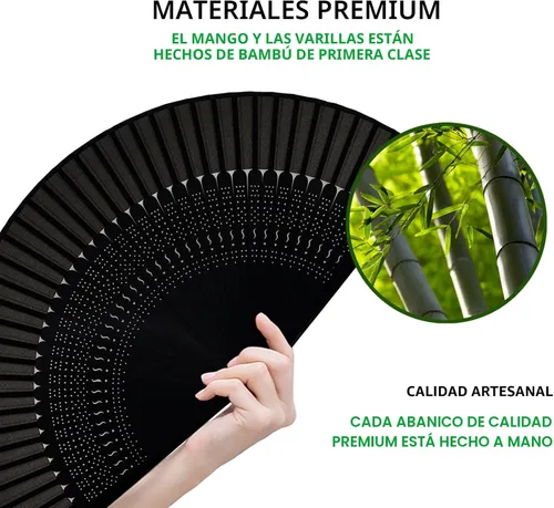 Abanico plegable de bolsillo de Amajiji, hecho a mano, de seda, de 8.27′, elegante y moderno Czt-07