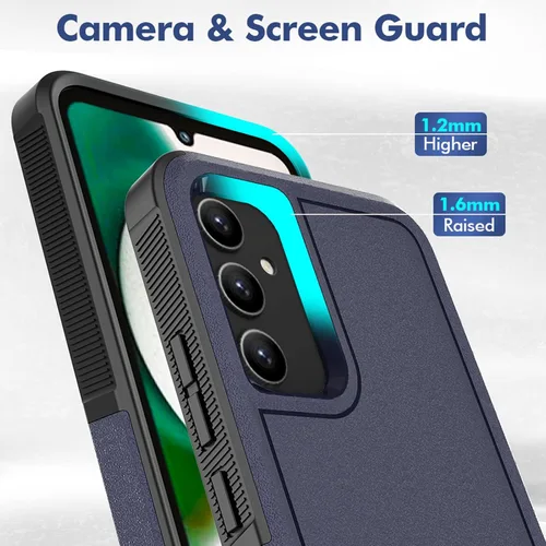 Miniatura 29 de Jeylly Compatible con Samsung Galaxy A22 5G Funda, Funda Samsung A22 5G con 2pcs protectores de pantalla de vidrio templado