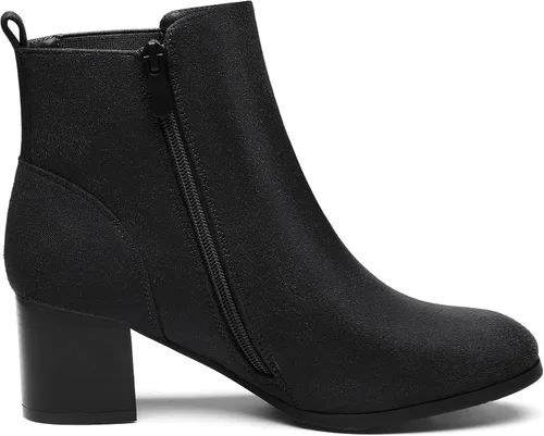 Miniatura 3 de DREAM PAIRS Botas elásticas Gore Chelsea para mujer, botines de tacón grueso