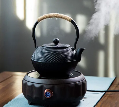 Miniatura 7 de Tetera de hierro fundido grande tetsubina japonesa con infusor de acero inoxidable para tetera de té de hojas sueltas revestida