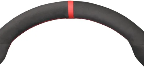 Miniatura 4 de SKITTO Funda para volante de automóvil, color negro, gamuza roja, para Audi Q5 SQ5 2017-2019 Q3 2018 2019 Q8 SQ8 2018 2019 Q7 SQ7 2014-2019