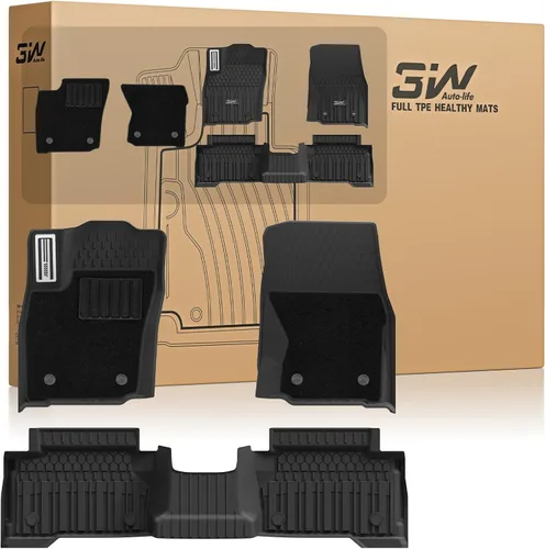 Miniatura 11 de 3W Alfombrillas para Toyota Sienna 2021-2026 LE/XLE (solo para 8 asientos), revestimiento de suelo TPE para todo tipo de clima, ajuste personalizado