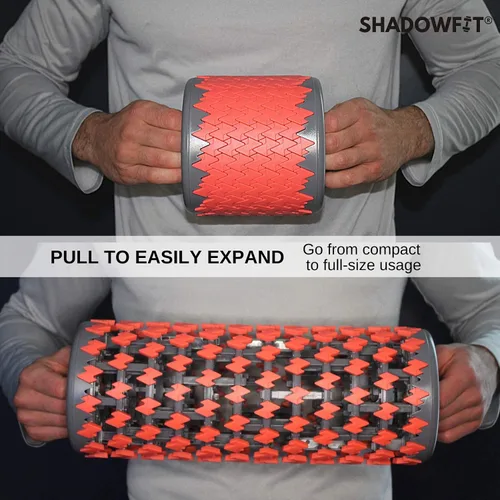 Miniatura 5 de Shadowfit - Rodillos de espuma ajustables para dolor muscular, tejidos, rodillos de masaje para un máximo alivio de la tensión, espuma de alta Rojo