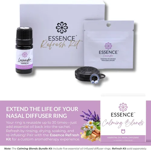 Miniatura 8 de HONÉ - Anillo difusor nasal de esencia relajante – Anillos nasales de silicona con aceite esencial de aromaterapia para el estrés y el apoyo