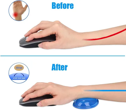 Miniatura 4 de Juego de reposamuñecas de gel para teclado y mouse – Almohadilla para teclado y mouse para oficina de juegos, computadora portátil, ergonómico