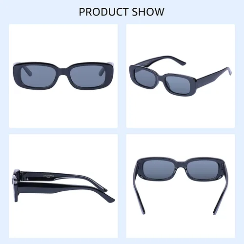 Miniatura 5 de COCOSAND Lentes de sol polarizados para niños, retro, rectangulares, hipster, para adolescentes, jóvenes, niños y niñas de 8 a 12 años