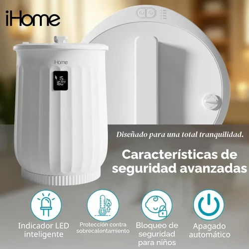 Miniatura 5 de iHome Calentador de toallas de lujo de 20 litros, calentadores de toallas grandes para baño, con soporte interior de almohadilla de fragancia, ideal