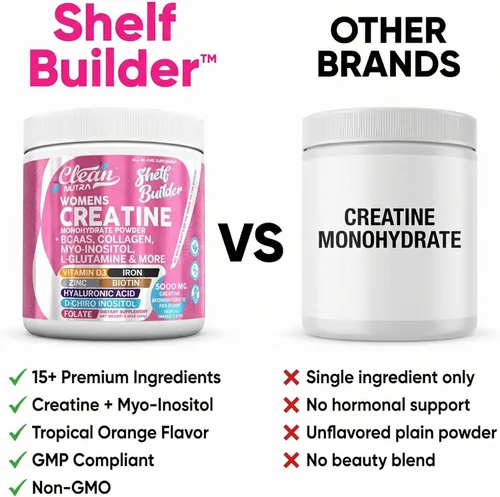 Miniatura 7 de Creatina para Mujeres Monohidrato de Creatina + BCAA Polvo Mio-Inositol Colágeno Biotina Ácido Hialurónico Folato L Glutamina Vitamina D3 Hierro