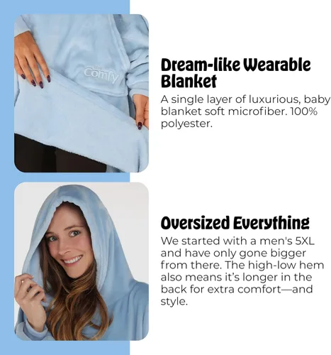 Miniatura 4 de THE COMFY Dream Squishmallows Oversized Wearable Blanket for Women and Kids, Ultrasoft Plush Light Microfiber Blankets