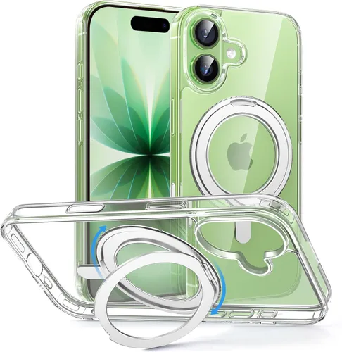 Miniatura 29 de MAGIC JOHN Soporte Magnético Invisible Giratorio 360° para Funda de iPhone 17 Pro [Botón de Control de Cámara] [Compatible con MagSafe] 16 FT Negro