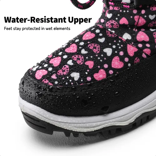 Miniatura 2 de DREAM PAIRS Botas de nieve de invierno antideslizantes con forro de piel sintética hasta la rodilla para niños y niñas