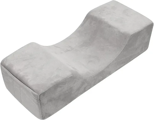 Miniatura 9 de Almohada de extensión de pestañas de terciopelo, almohada de cuello de espuma viscoelástica para salón de belleza para injerto de pestañas, Negro