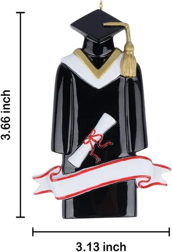 Miniatura 5 de MAXORA Adorno de Navidad personalizado de graduación, adorno de árbol de Navidad de graduado, regalo de graduación de felicitaciones, adorno