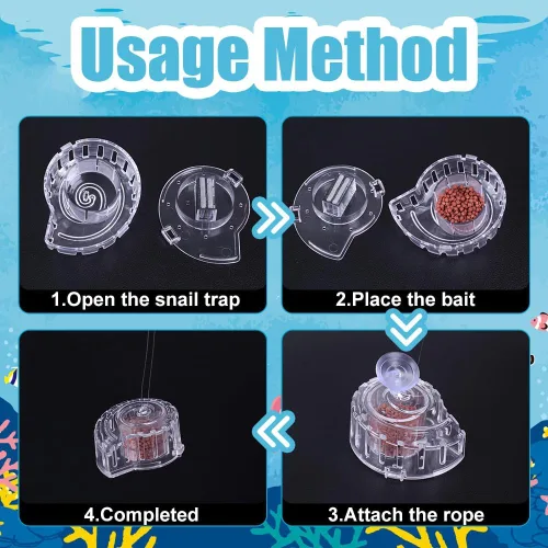 Miniatura 3 de MiOYOOW Planaria - Trampa transparente para caracoles de acuario natural para acuario, tanque de peces, diminuta sanguijuela de caracol