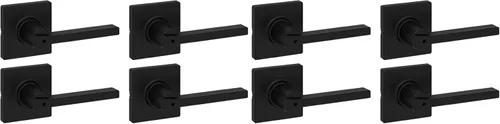 Miniatura 40 de Kwikset Casey - Manija de puerta de entrada con cerradura y llave, palanca exterior reversible con cerradura segura, para entrada principal y Negro