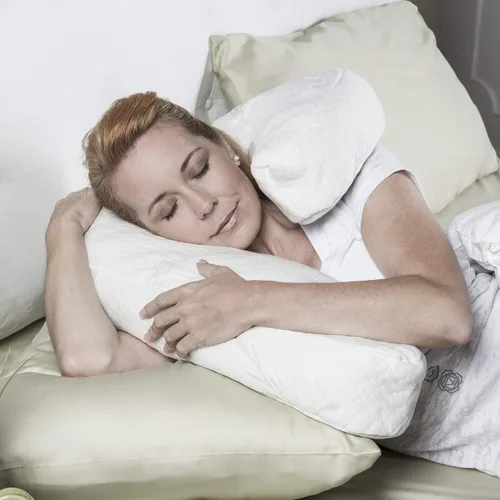 Miniatura 6 de Avana Uno - Almohada ajustable de espuma viscoelástica para dormir de lado, color azul