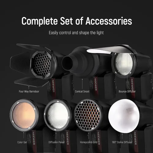 Miniatura 2 de NEEWER CRM2 Kit de accesorios magnéticos para flash de cabeza redonda, juego de difusor modificador de luz Speedlite compatible con Godox V1 y V100