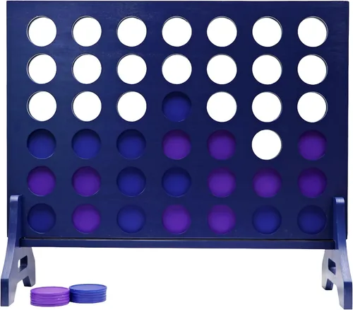 Miniatura 19 de Tailgating Pros Cuatro en una fila gigante azul marino premium con funda de transporte – Juego de patio al aire libre de gran tamaño – ¡Muchos
