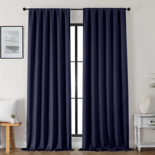 Miniatura 91 de Gwine Cortinas opacas para dormitorio, 54 pulgadas de largo, paneles de cortina de ventana con aislamiento térmico y reducción de ruido, cortinas