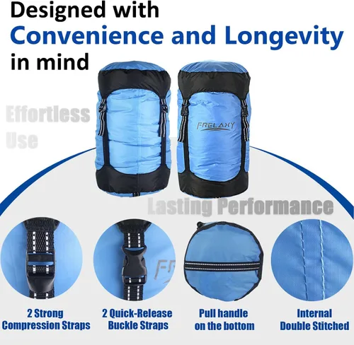 Miniatura 4 de Frelaxy - Bolsa de compresión con 40% más de almacenamiento, Saco de compresión de 11L/18L/30L/45L/52L, resistente al agua y ultra ligero para saco