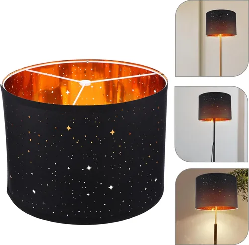 Miniatura 3 de Pantalla de lámpara de mesa, pantalla de repuesto para lámpara de tambor estrellado, pantalla de barril de estrella, clip, cubierta de luz