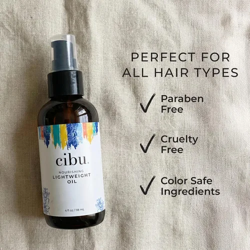 Miniatura 3 de CIBU Suero nutritivo para el cabello con aceite de argán Fórmula antiencrespamiento, protección térmica y antiroturas Tratamiento capilar ligero