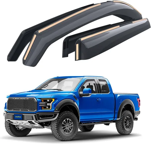 Miniatura 16 de Goodyear Deflectores de ventana de canal inastillables para GMC Acadia 2017-2023, protectores de lluvia, viseras de ventana para automóviles