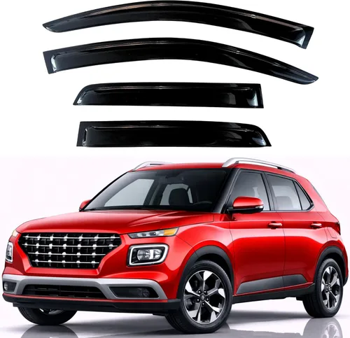 Miniatura 270 de KPY Visor de ventana compatible con Hyundai Tucson 2021-2025, 4 piezas de deflector de ventilación para ventana lateral, estilo Mugen, protector