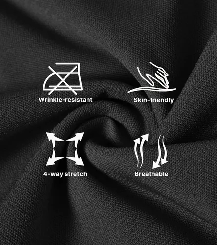 Miniatura 6 de Amoy Pantalones de vestir para mujer, pierna rectacorte de bota, pantalones de trabajo elásticos, pantalones de oficina, negocios, casual, golf