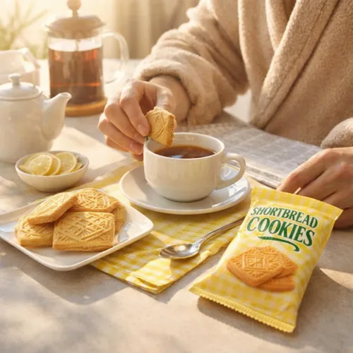 Miniatura 6 de Galletas de mantequilla gourmet, envueltas individualmente - Desayuno, té, café, escuela, oficina, fiesta, regalo de vacaciones, 30 bolsas