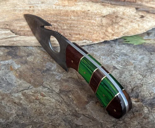 Miniatura 6 de WINTERFELL Cuchillo de caza con gancho intestinal hecho a mano personalizado con funda de cuero, cuchillo de supervivencia de hoja fija de acero