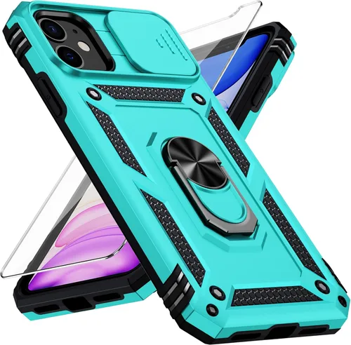 Miniatura 24 de Funda para iPhone 11 Pro con cubierta para lente de cámara, protector de pantalla HD, protección contra caídas de grado militar de 10 pies, soporte