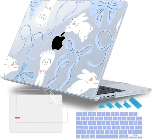 Miniatura 36 de Funda para MacBook Air 2026/2025/2024/2023 de 15 pulgadas M5 A3448/M4 A3241/M3 A3114/M2 A2941, elegante funda protectora rígida para MacBook Air