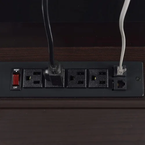 Miniatura 12 de Coaster Furniture Connect-It 800117 - Escritorio con tomacorriente/compartimento de almacenamiento integrado, capuchino