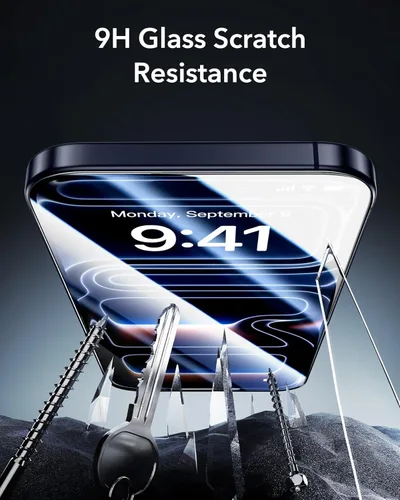 Miniatura 5 de ESR Paquete de 3 protectores de pantalla de privacidad 9H+ Glass para iPhone 17 Pro, [grado militar, inastillables y altamente duraderos] vidrio