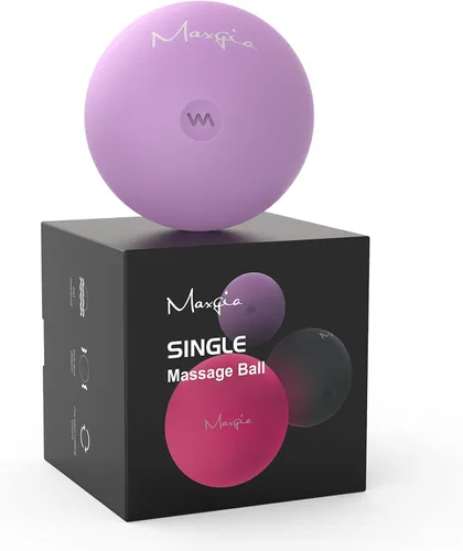 Bola de masaje individual de 3 pulgadas, rodillo de bola de masaje vibrante de 5 velocidades para terapia de punto de activación, masajeador de