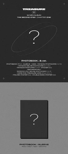 Miniatura 5 de TREASURE The Second Step : Chapter One 1st Mini Album PhotoBook Version Random Cover CD+150p PhotoBook+2p Selfie PhotoCard+1p PostCard+1p