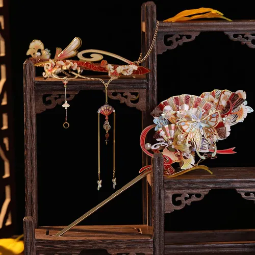 Miniatura 7 de MU Horquilla de Ginkgo 3D en espada para adultos, rompecabezas de metal, kits de modelo, construcción de bricolaje, regalo de cumpleaños