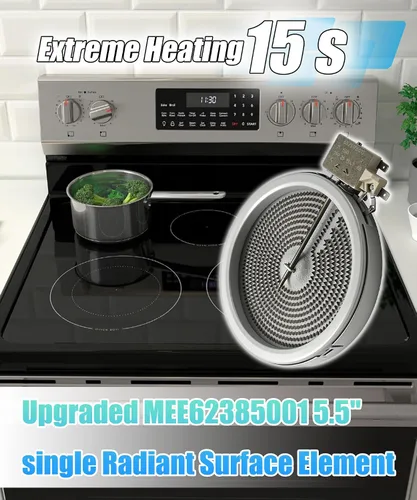 Miniatura 4 de Elemento superficial radiante de 6 pulgadas 1200W 240V se adapta a LG, Frigidaire, Whirlpool, Samsung, reemplaza 318178110 8273994 W11171119