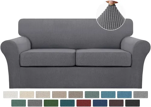 Miniatura 38 de Turquoize 2 fundas para sillas de sala de estar, funda de sofá con fundas de cojín individuales, funda de muebles para sillas (silla, beige biscotti)