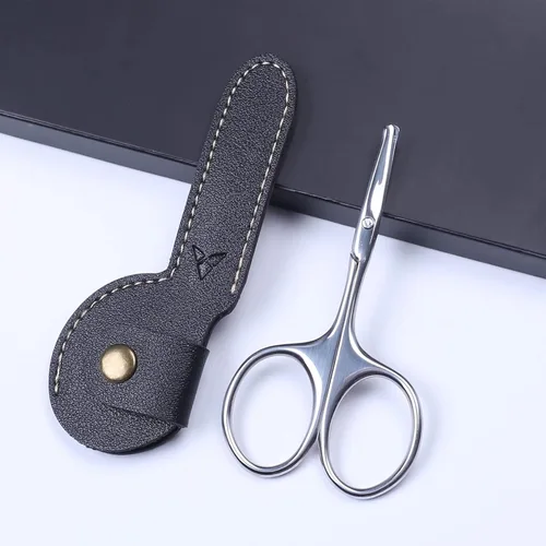 Miniatura 7 de YOUYISI Tijeras de pelo de nariz de 3.75 pulgadas, tijeras de bigote facial pequeñas de punta redonda para recortar hombres