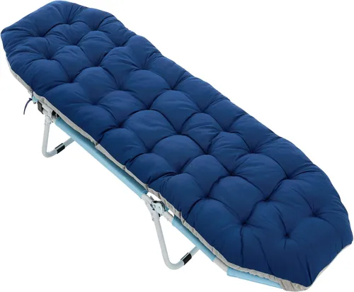 Miniatura 18 de Slsy Catre de camping plegable para adultos con almohadilla, catres de dormir portátiles acolchados, cama de campamento con bolsa de transporte