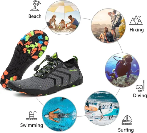 Miniatura 6 de WateLves Water Shoes Mens Womens Beach Swim Shoes Quick-Dry Aqua Socks Pool Shoes for Surf Yoga Water Aerobics