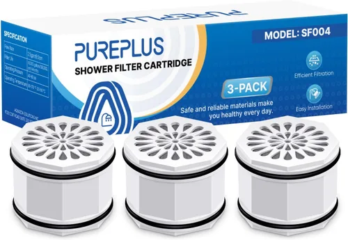 PUREPLUS WHR-140 - Cartucho de filtro de cabezal de ducha, repuesto para Culligan WSH-C125, HSH-C135, ISH-100, HSH-BN135, S-H200-C, S-H200-BN,
