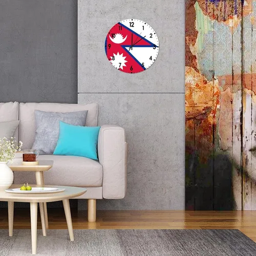 Miniatura 36 de Cheyan Reloj de pared con bandera de Canadá de 12 pulgadas, silencioso, sin tictac, de PVC, funciona con pilas, reloj redondo decorativo, regalo
