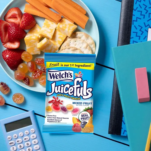 Miniatura 6 de Welch's Juicefuls - Bocadillos de frutas jugosas, salpicaduras de isla, sin gluten, bolsas de tamaño compartido de 4 onzas (paquete de 3)