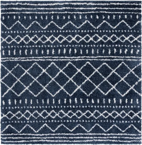Miniatura 13 de SAFAVIEH Colección Arizona Shag ASG741L Tapete de área, 1.6 pulgadas de grosor, diseño marroquí, no desprende pelusa, de fácil cuidado, para sala