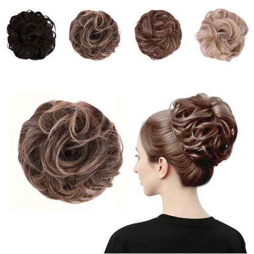 Miniatura 17 de Juvabun Messy Bun 2.0 - Extensión de cabello de moño desordenado de color gris claro, suave y ligero, para mujer, uso diario Gris claro 2.0