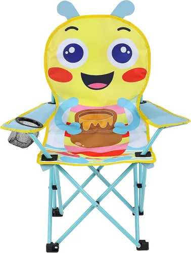 Miniatura 10 de KABOER Silla plegable para césped y camping para niños con portavasos y bolsa de transporte, sillas de camping para niños Dinosaurio